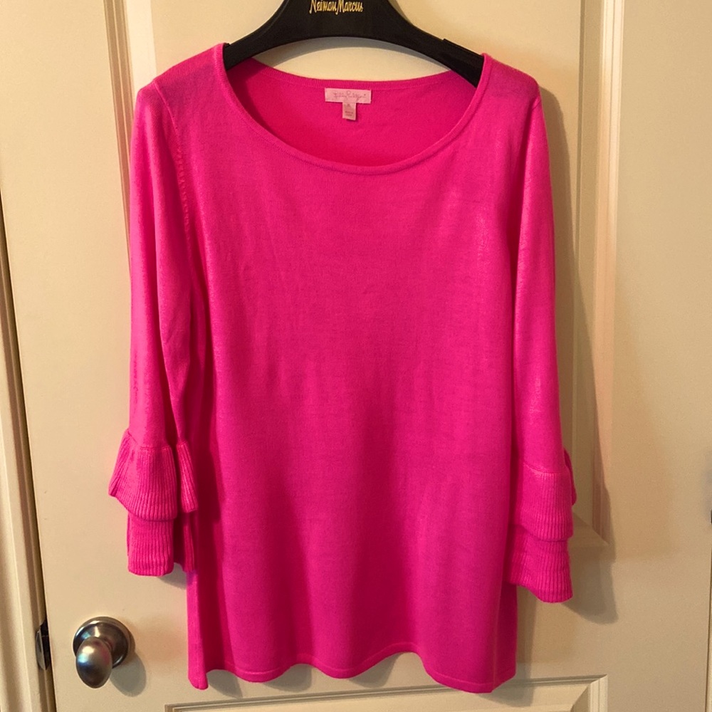 Hot pink Lilly Pulitzer sweater XL